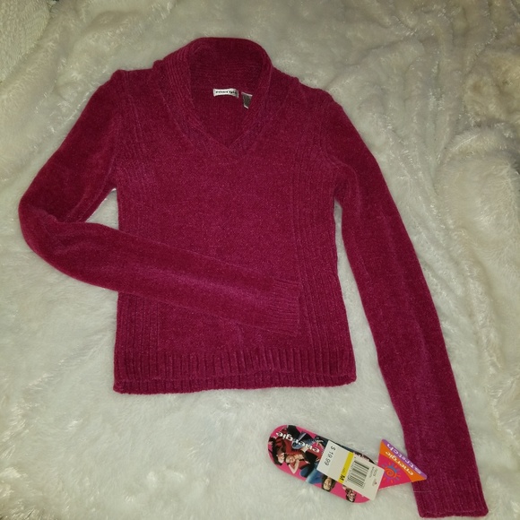 Energie NWT Chenille V-Neck Sweater Size M Juniors - Picture 6 of 8